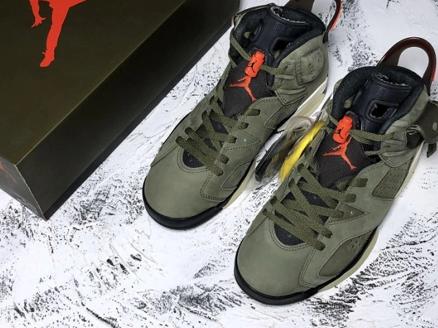 Bmlin Shoes Air Olive Jordan Travis 6 CN1084-200 Scott Medium x 0818